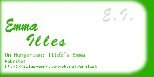 emma illes business card